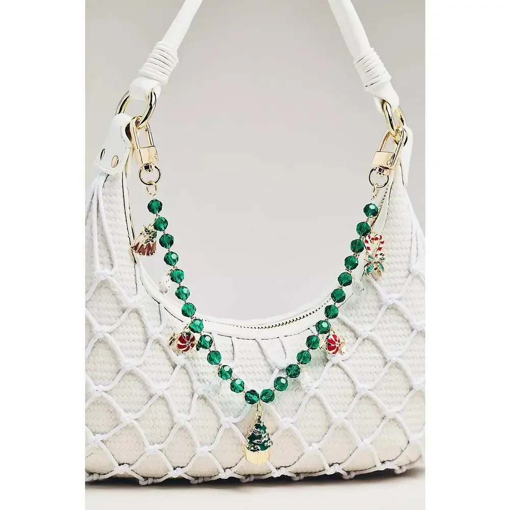 NWT Anthropologie Icon Pearl Bag Charm Green